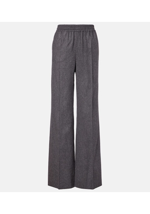 Tod's High-rise wool and cashmere wide-leg pants