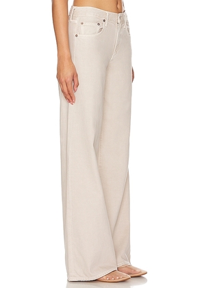 AGOLDE Clara Low Rise Baggy Flare Jeans in Light Grey. Size 32. Also in 33, 34.