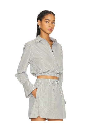 SIMKHAI Blythe Button Down Top in Army. Size L. Also in M.