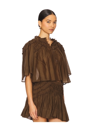 Isabel Marant Etoile Carmen Top in Chocolate. Size 38/6. Also in 42/10, 44/12.
