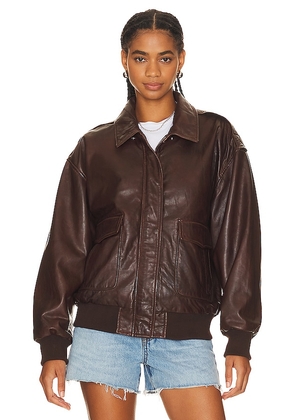LAMARQUE Tatum Jacket in Chocolate. Size L. Also in M, S, XS.