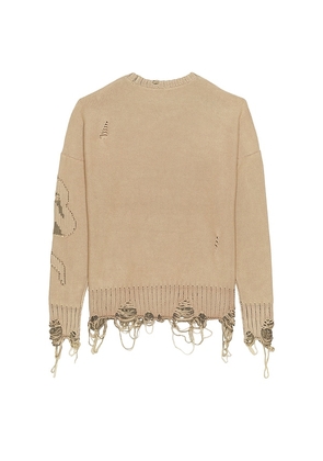 MADFRENZY Cortex Grunge Sweater in Brown. Size L. Also in M, S.