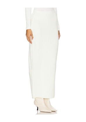 SELMACILEK Slit Midi Skirt in White. Size S. Also in XS.