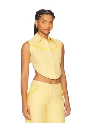 Rangel Antonella Top in Yellow. Size M. Also in S, XS.