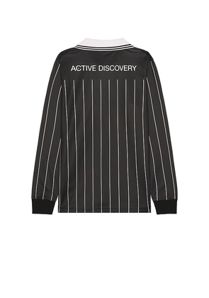 Rivvia Projects Team Long Sleeve Polo in Black. Size M. Also in S, XL/1X.