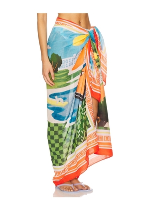 Seafolly Sunset Sarong in Orange,Green.