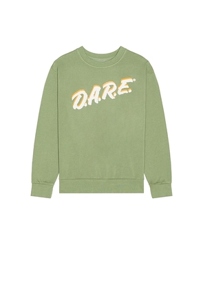 Philcos D.A.R.E. Baseball Sweatshirt in Sage. Size L. Also in M, S, XL/1X.