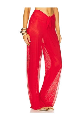 Vix Swimwear Pareo Pants in Red. Size M. Also in L, S, XL.