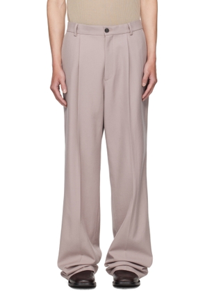 Dries Van Noten Purple Pleated Trousers