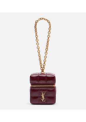 Saint Laurent Cassandre Mini leather pouch on chain