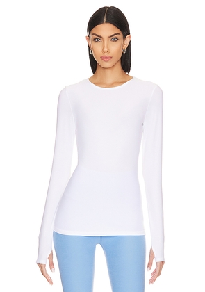 Beyond Yoga Classic Crew Pullover in White. Size M. Also in L, S, XL, XS.