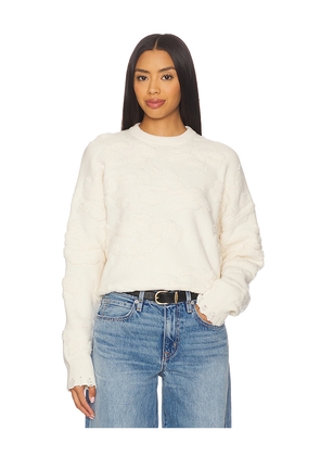 Clea Lennox Cloud Jacquard Knit in Ivory. Size L. Also in M, S, XS.