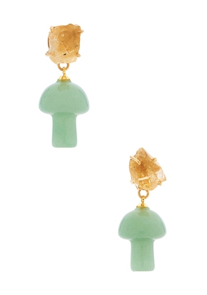 DANNIJO Esther Earrings in Green.