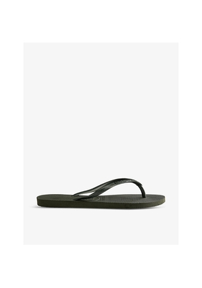 Womens Havaianas Top Embossed Logo Rubber Flip-Flops