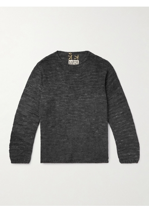 Kartik Research - Logo-Embroidered Knitted Silk Sweater - Men - Black - S