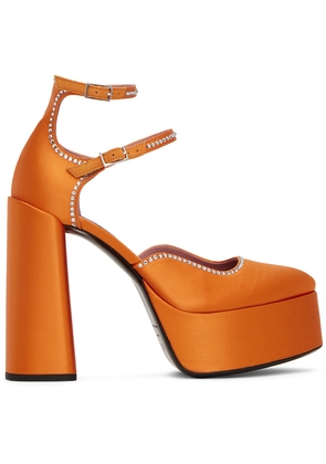 Les Petits Joueurs Orange Sole Jane Heels