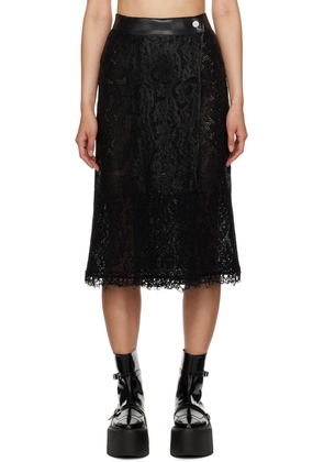 SHANG XIA SSENSE Exclusive Black Midi Skirt