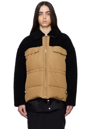Yves Salomon - Meteo Brown & Black Paneled Jacket