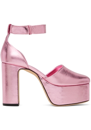 BY FAR Pink Barb Heels