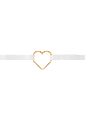 Blumarine White Heart Belt