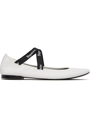 Repetto White Joana Mary Jane Ballerina Flats