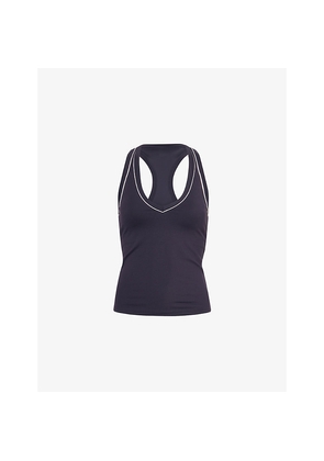 Womens We Are Tala Dayflex Contrast Built-In-Support Stretch-Woven Racer Vest