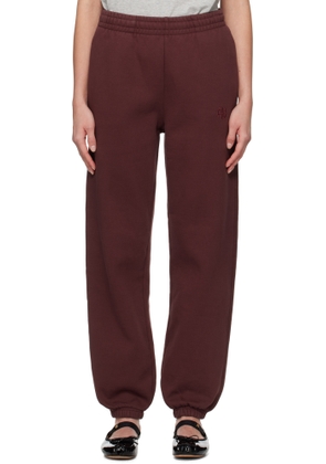ANINE BING Burgundy Karter Sweatpants