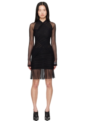 Versace Jeans Couture Black Crystal Minidress