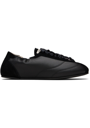 Repetto Black Silk Tennis Sneakers