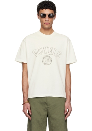 vowels Off-White Faded Collegiate T-shirt