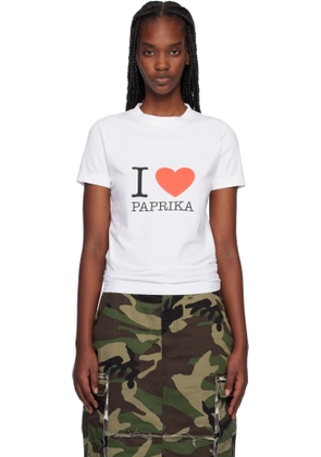 VETEMENTS White 'I Love Paprika' T-shirt