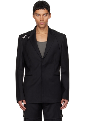 HELIOT EMIL Black Glassine Blazer