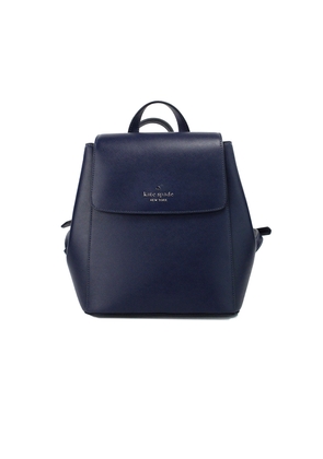 Kate Spade Madison Navy Saffiano Leather Medium Flap Shoulder Backpack Bag