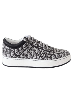 Jimmy Choo Hawaii Silver Black Glitter Sneakers - EU39/US9