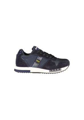Contrast Lace-Up Sports Sneakers in Blue - EU45/US12
