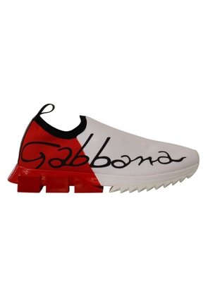 Dolce & Gabbana White Red Sorrento Sandals Sneakers - EU39/US6