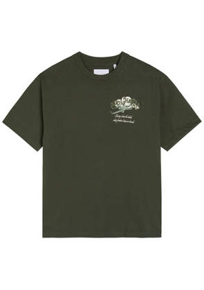 Only The Blind Otb Air Embroidered Cotton T-shirt - Green - S