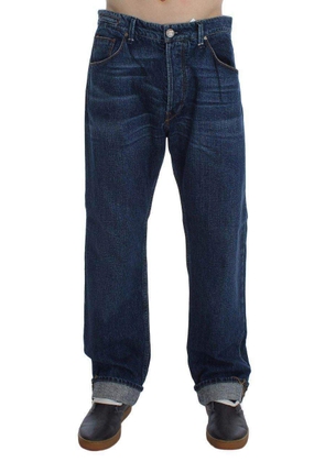 ACHT  Wash Cotton Baggy Loose Fit Jeans - W34