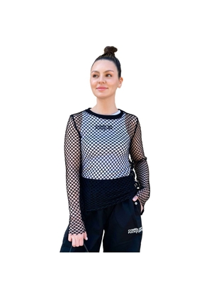 Black Polyester Tops & T-Shirt - M