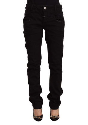 Acht Black Low Waist Cotton Stretch Denim Skinny Jeans - W26