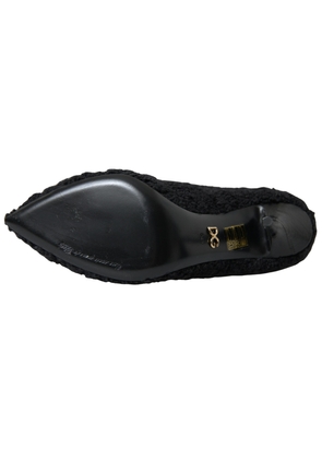 Dolce & Gabbana Black Stiletto Heels Mid Calf Boots - EU38.5/US8