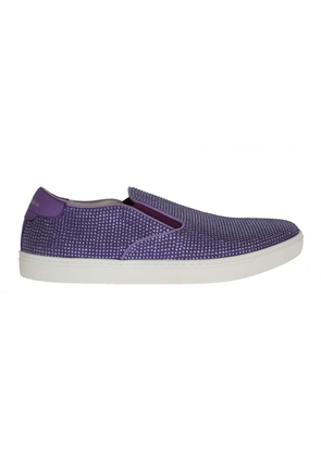 Dolce & Gabbana Purple Strass Canvas Logo Sneakers - EU44/US11