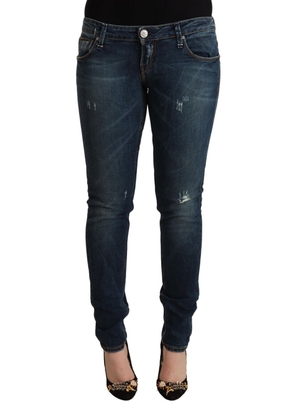 Acht Blue Washed Low Waist Slim Fit Denim Jeans - W30