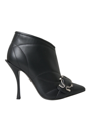 Dolce & Gabbana Black Devotion Quilted Buckled Boots Shoes - EU36/US5.5