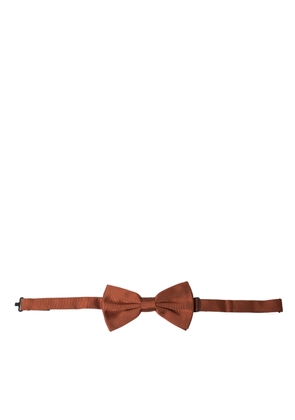 Brown Silk Adjustable Neck Men Bow Tie