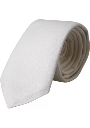 White Silk Classic Adjustable Men Tie