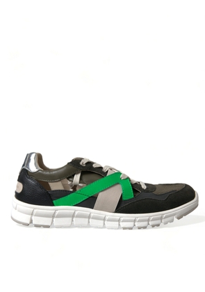 Dolce & Gabbana Multicolor Leather Suede Low Top Sneakers Shoes - EU41/US8