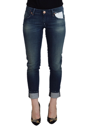 Blue Cotton Slim Fit Women Casual Denim Jeans - W26