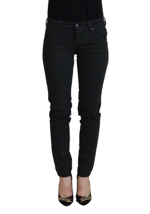 Black Cotton Slim Fit Women Denim Jeans - W26