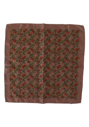 Dolce & Gabbana Brown Carrots Print Silk Handkerchief